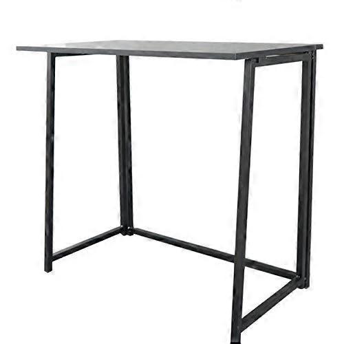 Compact Folding Computer Desk Black, Durable Stable Structure for Home Office and Small Spaces