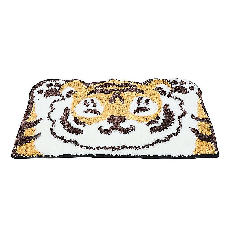 75X45x1cmレイズハンドタイガーパターンラグ家庭用ルームカーペットデリケートタイガーパターンカーペット屋内F