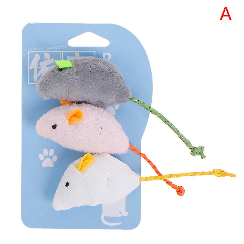 Cat toy imitation Plush mouse 3 pack containing cat mint to amuse cat SHYTMV