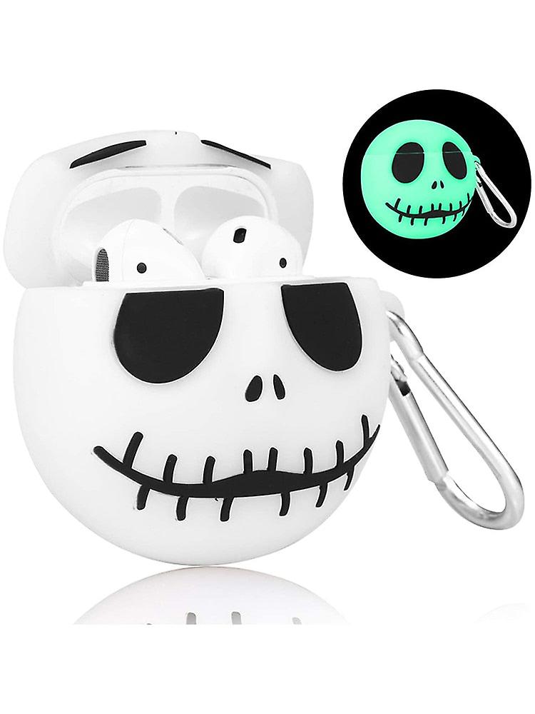 Airpods Için Yaratıcı Aydınlık Kafatası Kılıf 3 Apple Airpods 1 2 Pro Kulaklık Koruyucu Kapak Ile Anahtarlık Silikon Yumuşak Kabuk