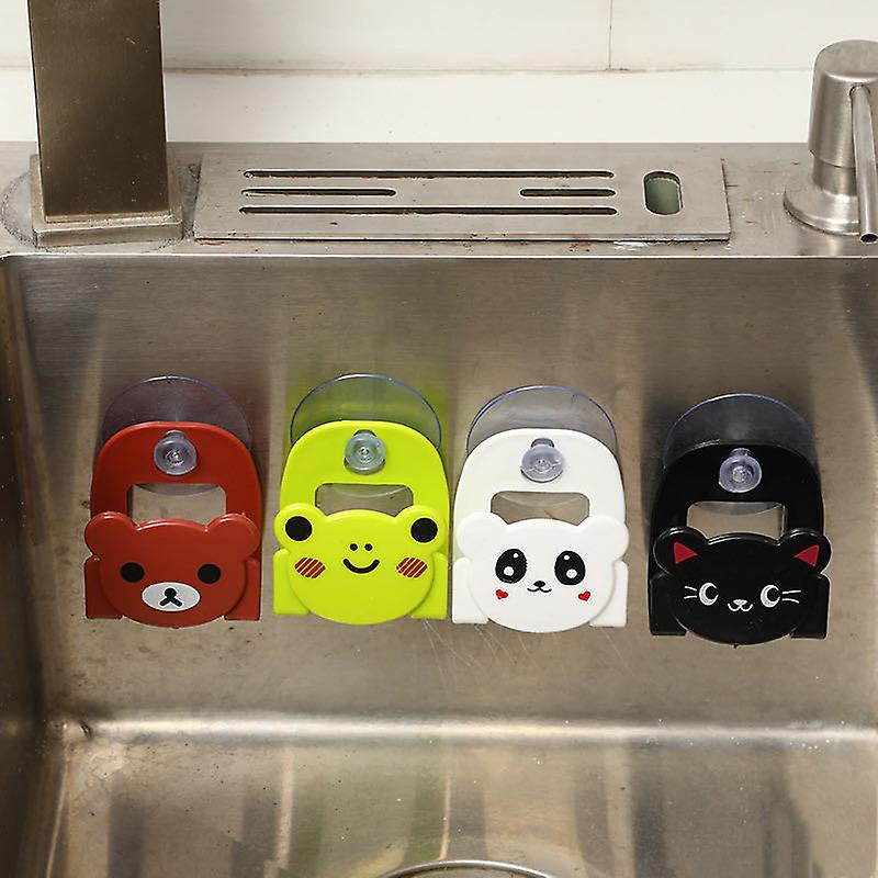 4 Pack Sponge Holder, Suction Cup Wall Mount for Kitchen Sink and Bathroom