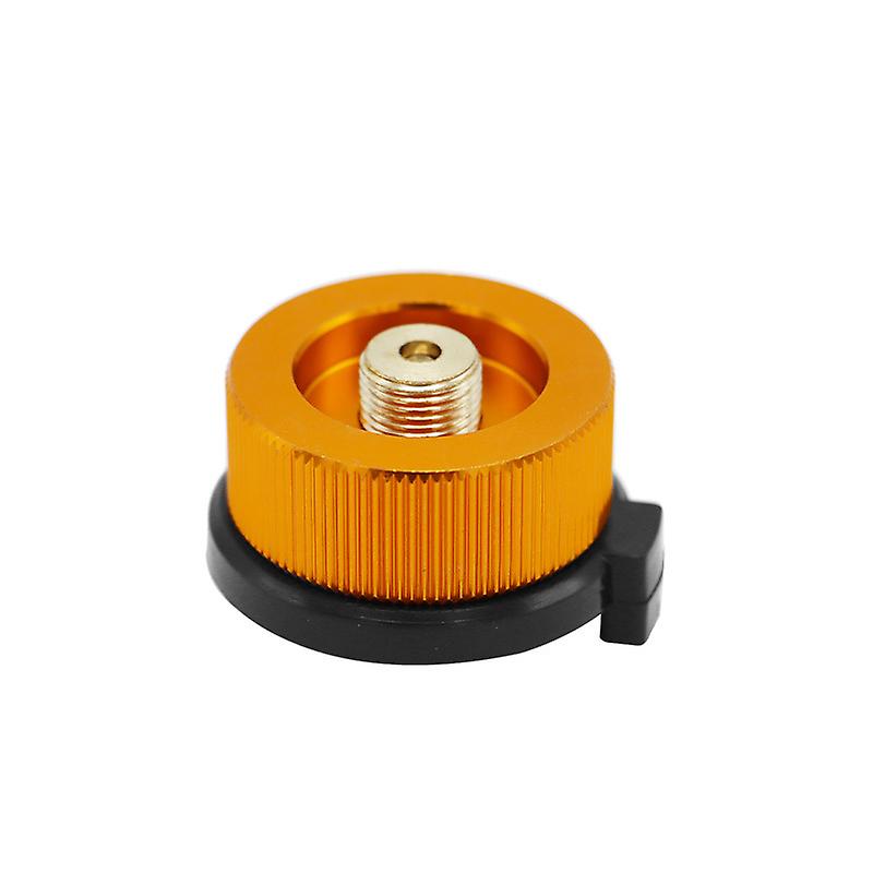 2stk oksidert kobber og aluminiumslegering bærbar gassadapter gassadapter oransje gul 42mm