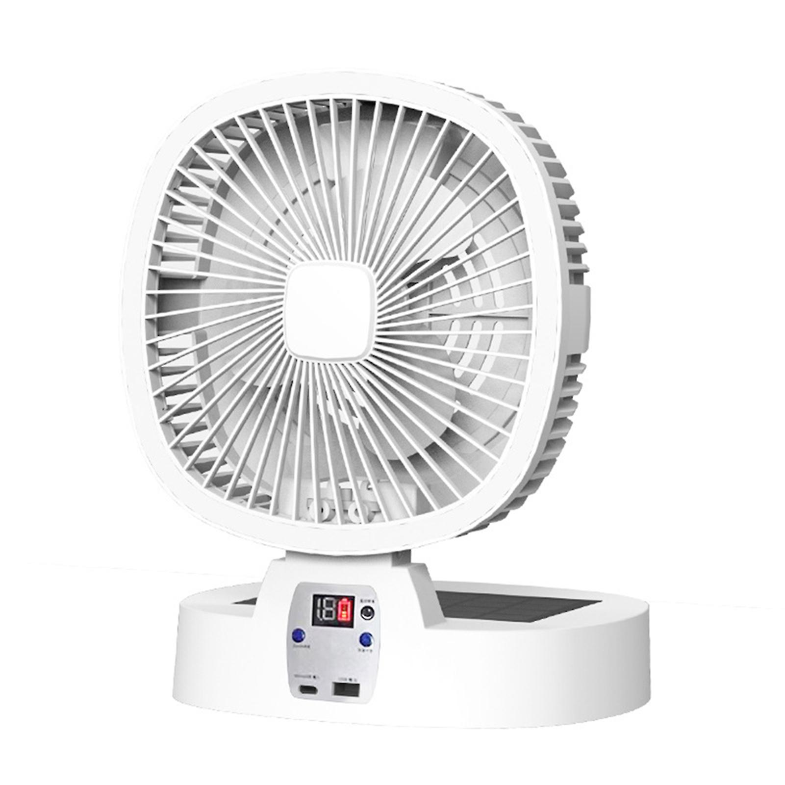 Outdoor Solar Powered Fan Adjustable Gear Peaceful Fan for Energy Saving