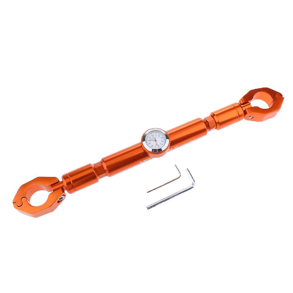 Adjustable Motorcycle 7/8" 22mm Handlebar Cross Bar for Clock Orange