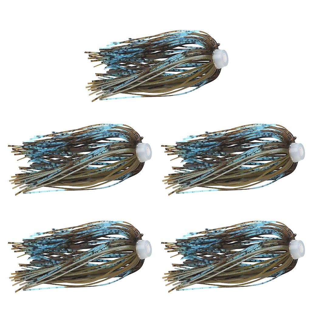 Silikone Jig Nederdele DIY Gummi Fiske Jig Lokker Fiske Agn Tilbehør 5stk