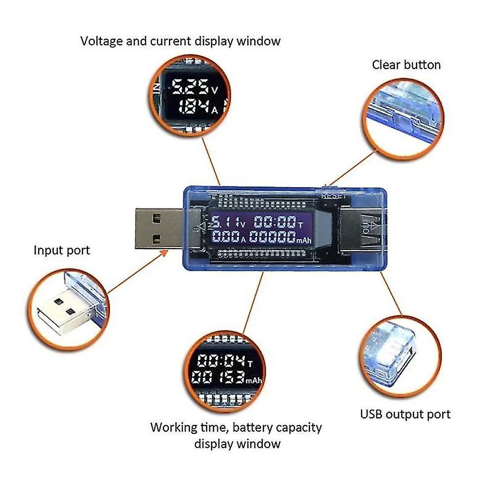Usb Display Voltage And Ammeter 3-9v Voltage 0-3a Current