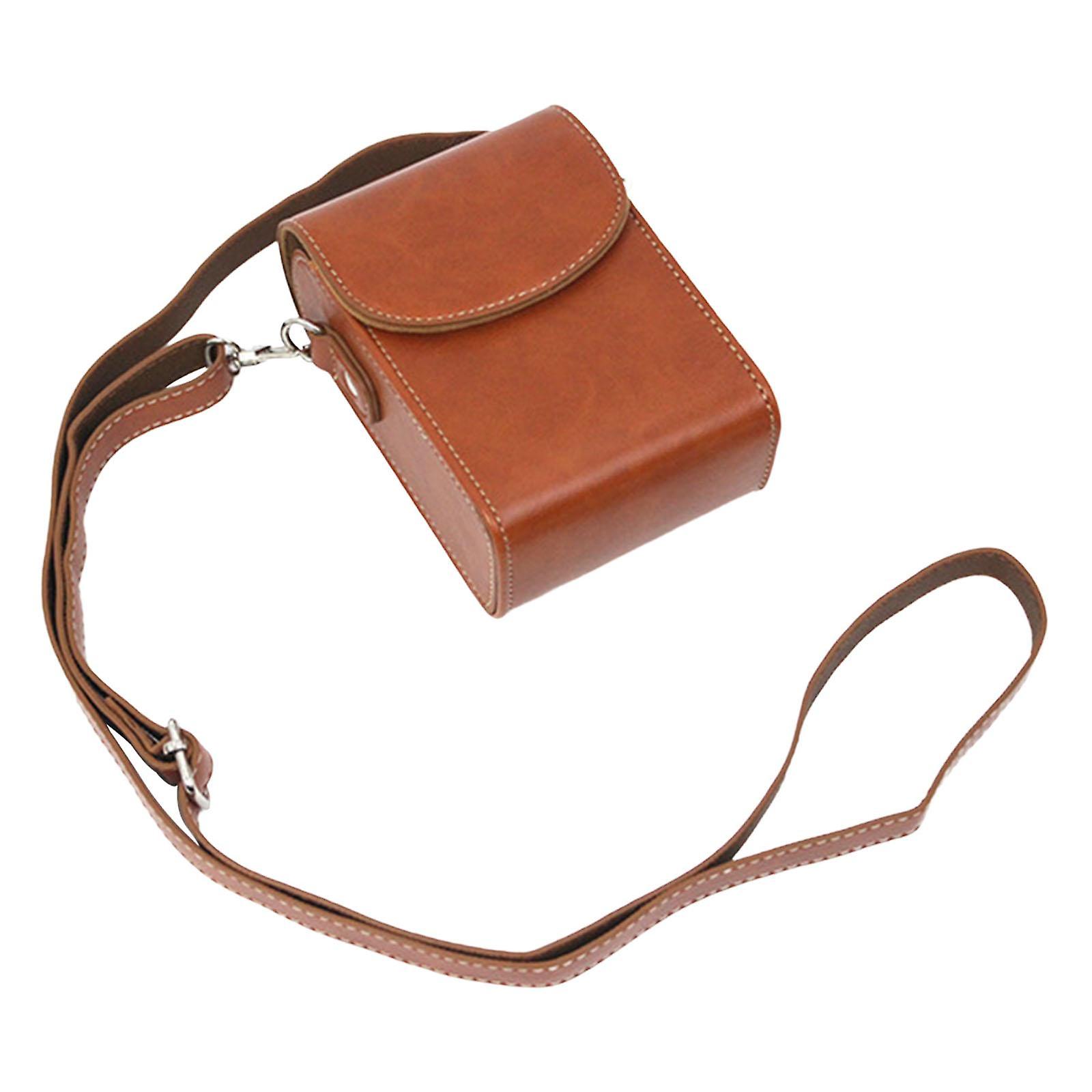 Golf Avståndsmätare Läder Väska Kamerafodral Universal Vattentät för Gr3 LX10 Kaffe