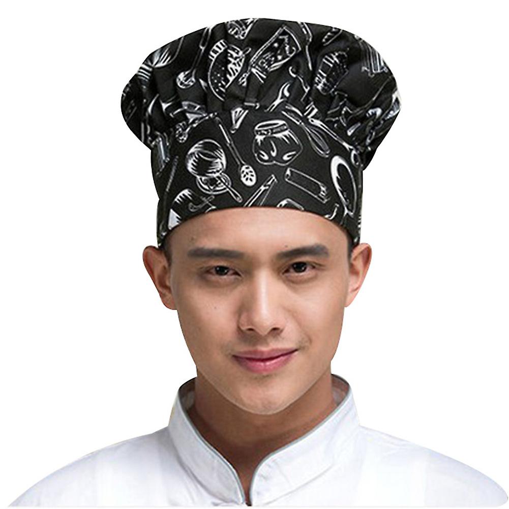 Professional Stretchy Adjustable Men Cap Kitchen Cook Baker Catering Chef Hat