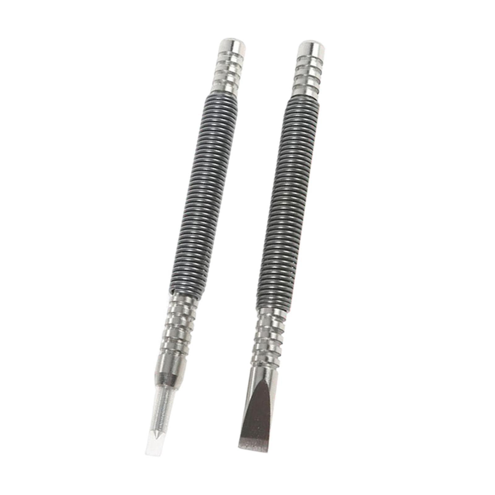 2Pcs Hammerless Double Ended Prick Punch & Center Punch Spring Tool