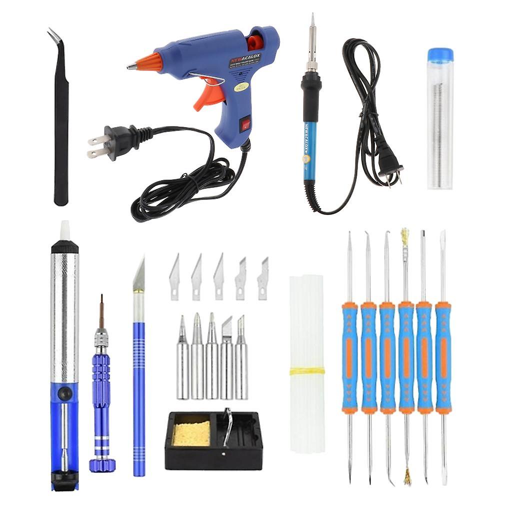 Soldering Iron Kit Adjustable Temperature Soldering Welding Tools Red