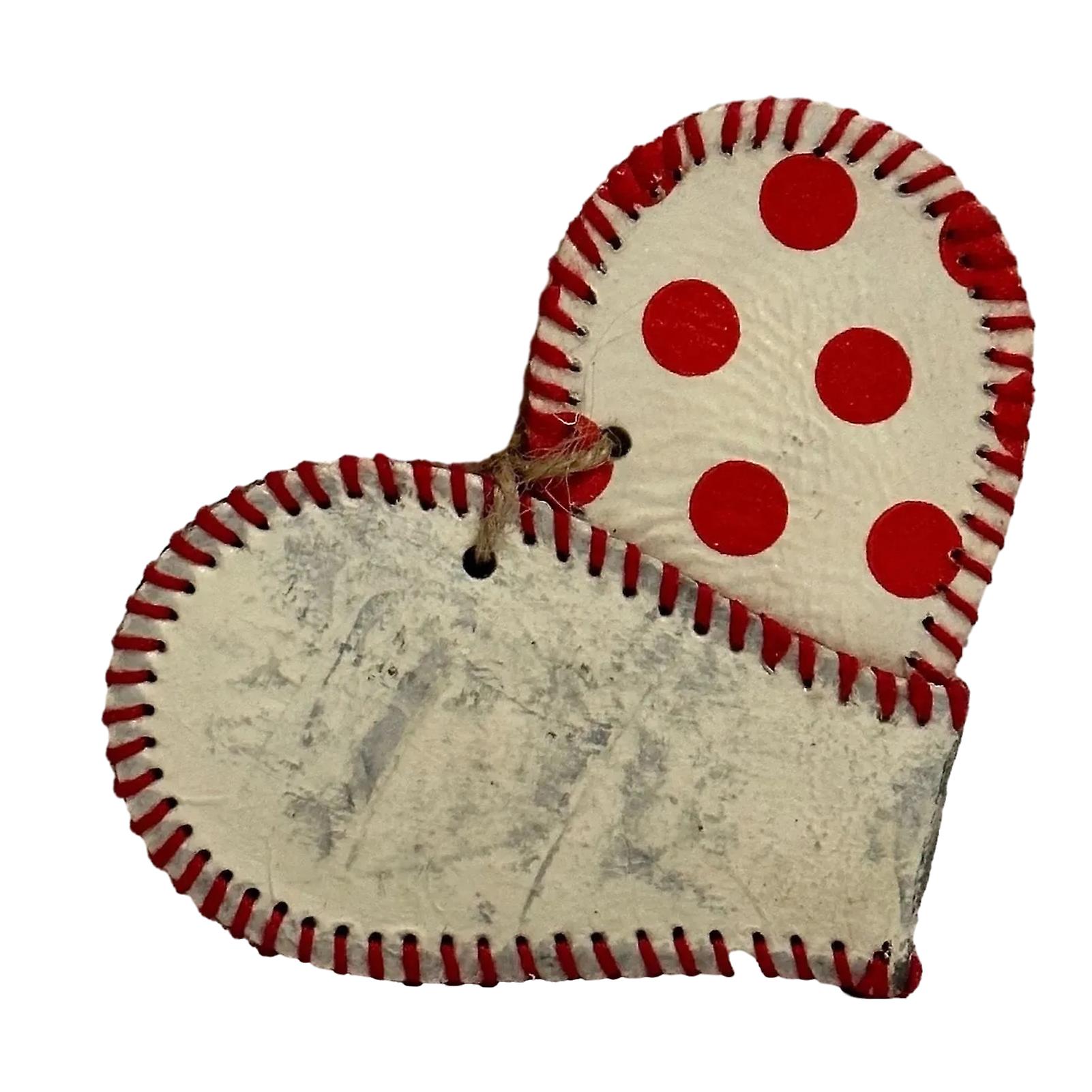 Valentine's Day Retro Baseball Heart Hanging Pendant Personalize Decorative Craft for Room Doors Wall
