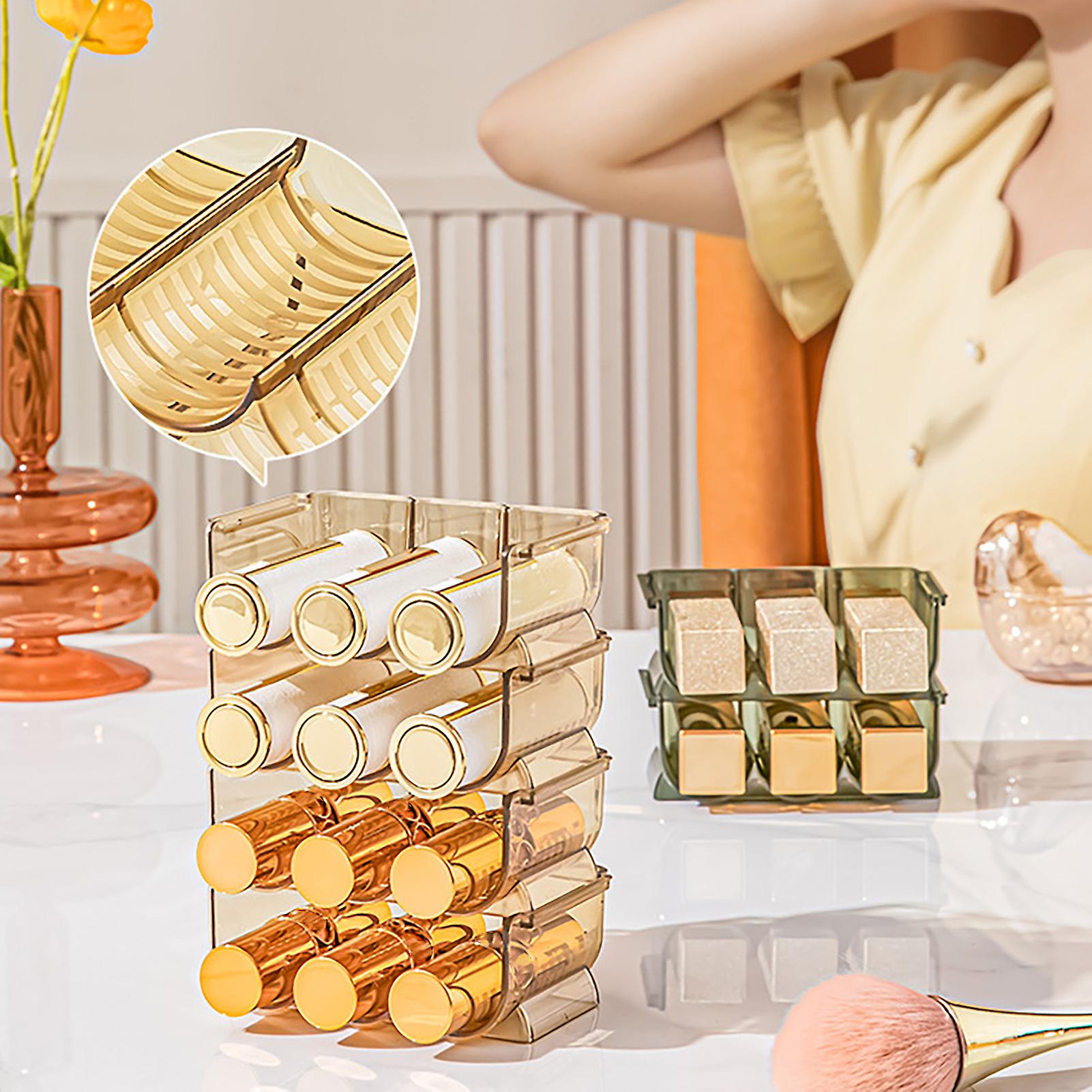 3pcs Lipstick Holder Transparent Storage Overlay Clear Lipstick Display Holder for Lip Gloss Transparent Green 