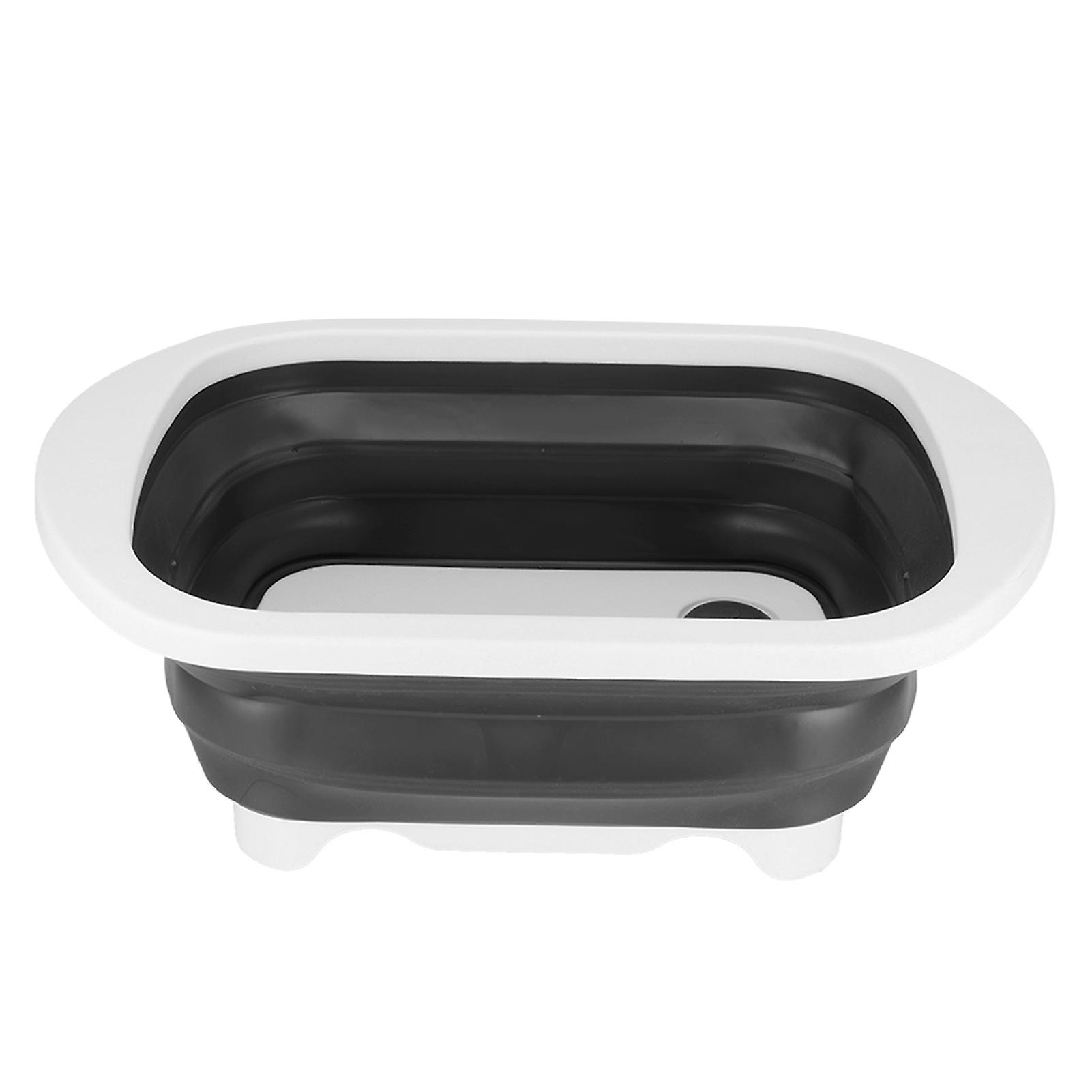 Multifunction 2‑in‑1 Collapsible Cutting Board Drain Basket Container Kitchen Accessory