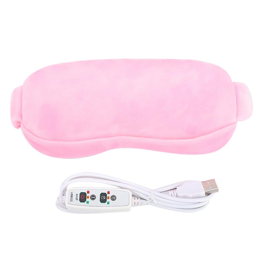 USB Hot Cold Compress Steam Eye Mask Detachable Adjustable Electric Heating Eye PatchPink