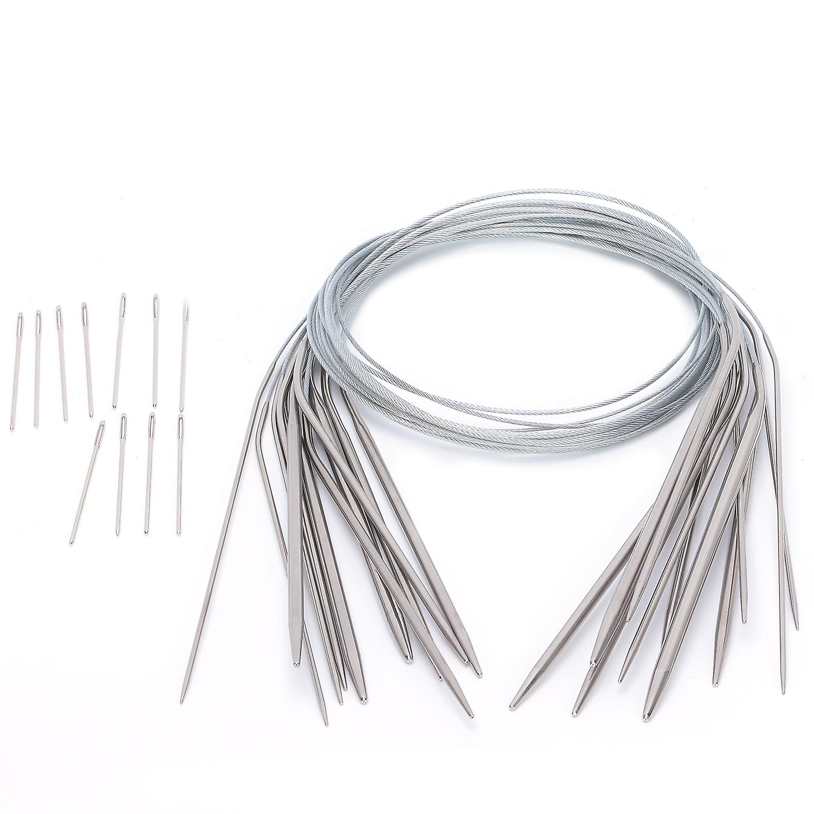 Stainless Steel Circular Knitting Needles, Round Needles, Various Sizes, Crochet Knitting Needles, 65cm