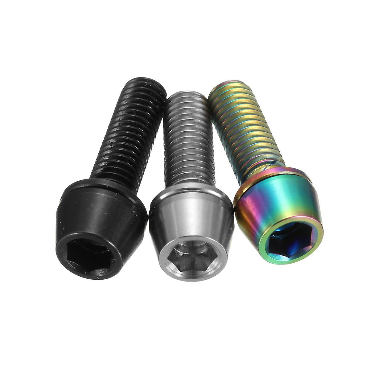 M5x16mm Titanium Ti Bolts Allex Hex Stem Tapered Head Screw With Washer