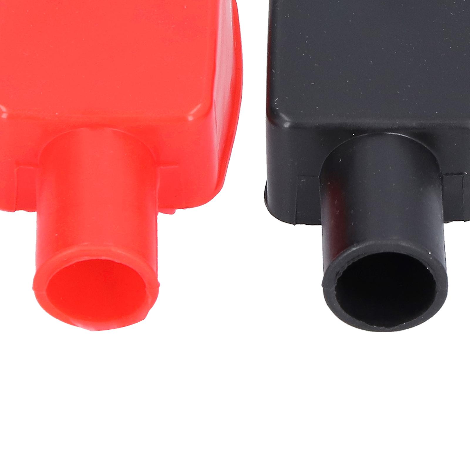 2pcs Universal Battery Terminal Covers Rubber Positive Negative Protective Boot Cap Car Accessories
