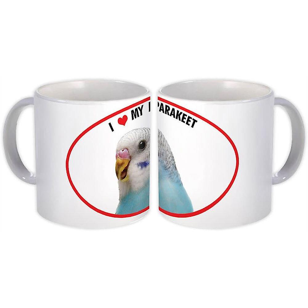 Presentmugg: Jag älskar min parakitfågel