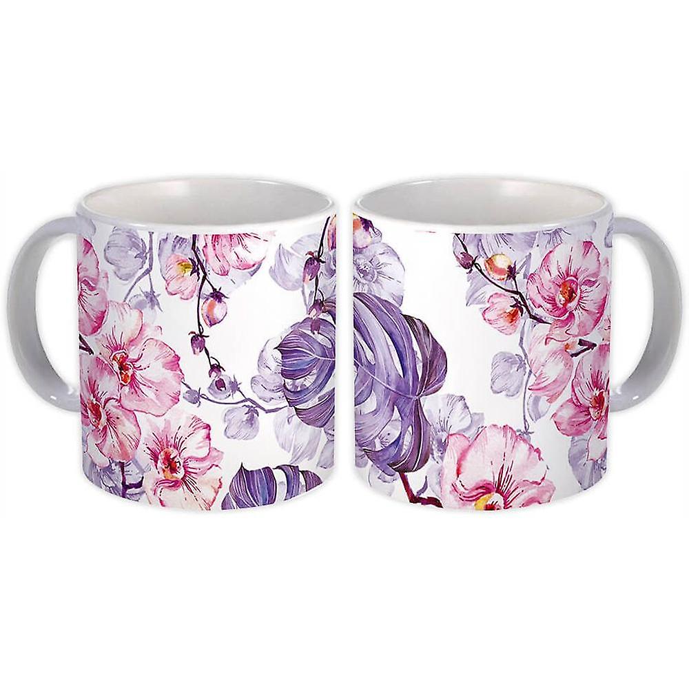 Gift Mug: Hand Painted Orchids Wedding