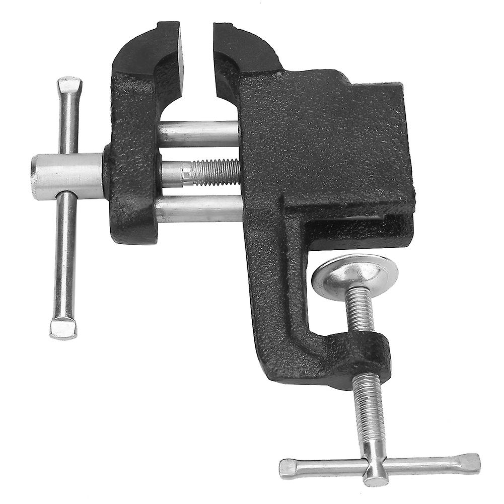 Durable Cast Iron Jaw Vice Clamp-on Bench Vise Swivel Table Clamp25mm