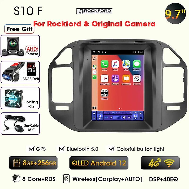 9.7 "لميتسوبيشي باجيرو V60 V68 V73 1999-2006 تسلا ستايل عمودي Android12 راديو السيارة الوسائط المتعددة مشغل فيديو 2din وحدة الرأس