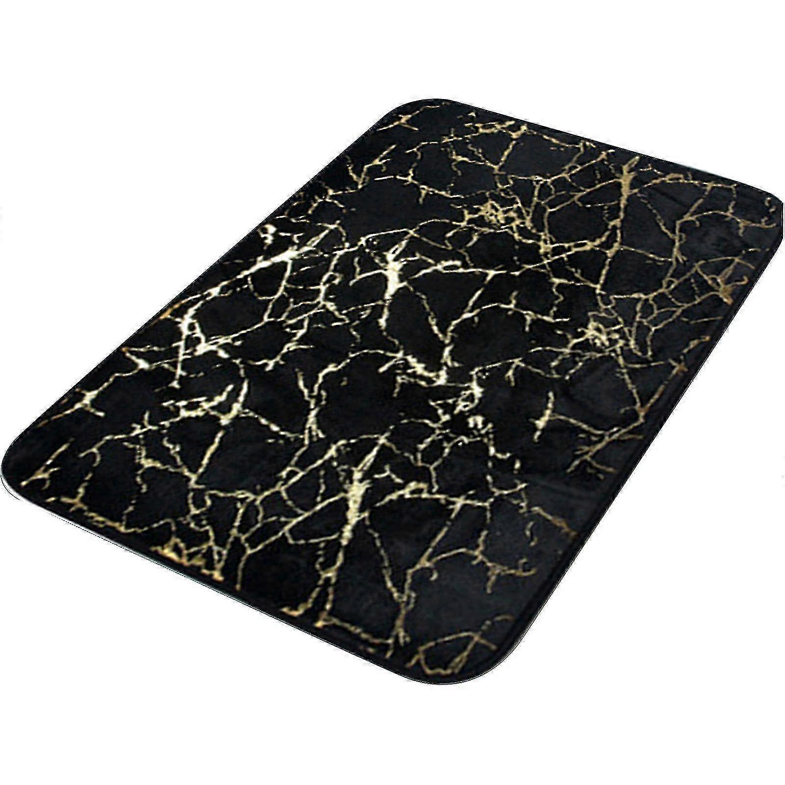 Bath Mat Non-slip Quick Dry Polyester Granite Surface Shower Rug For Home