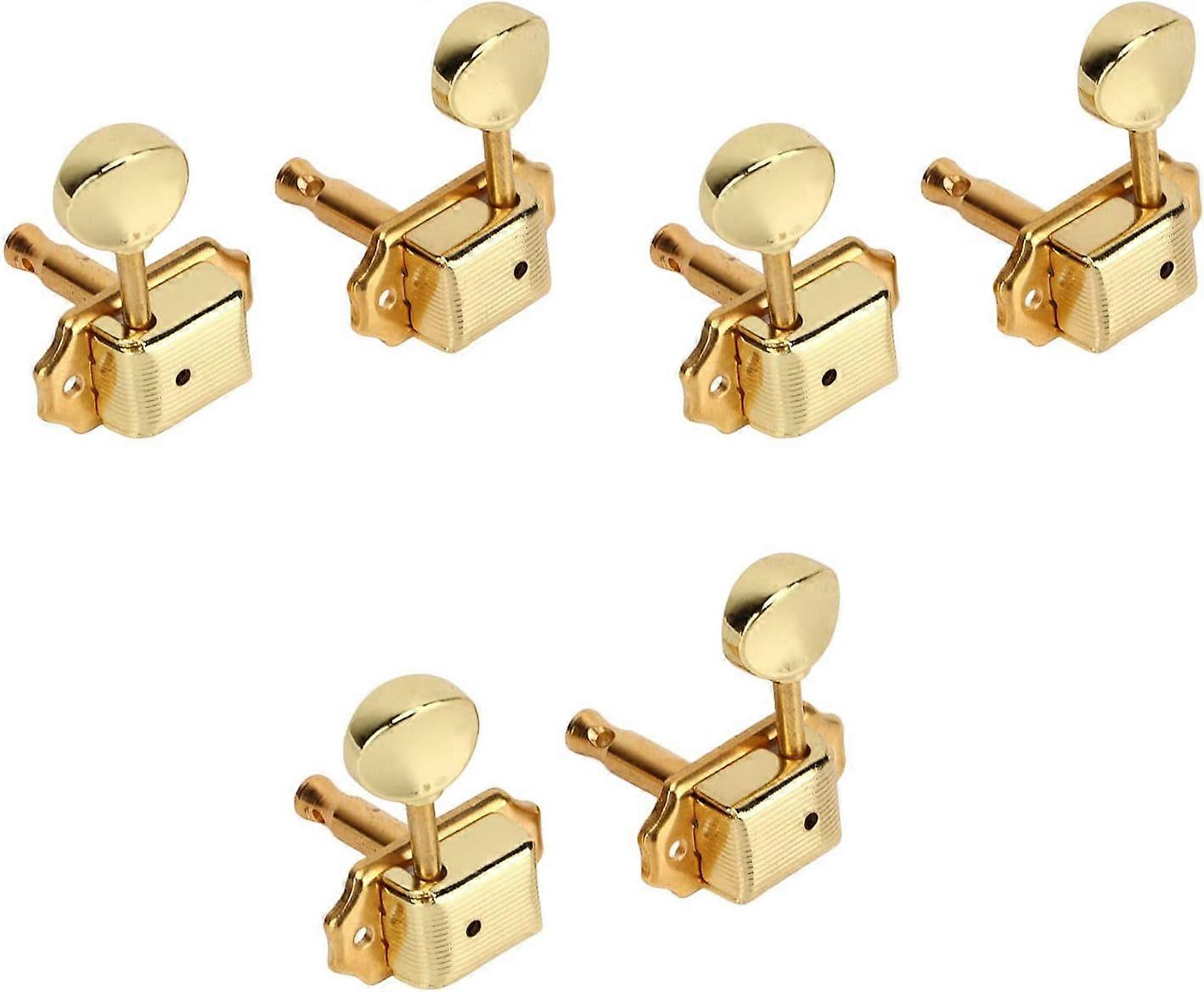 6 Pieces Guitar Locking TunersGuitar Locking Tuners Electric Guitar Tuning Peg, 3L3R Guitar String Tuning Pegs Red