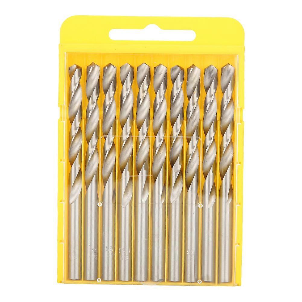 10pcs/box High Speed Steel Drill Bits Straight Shank Twisted Drill Bits6.5mm