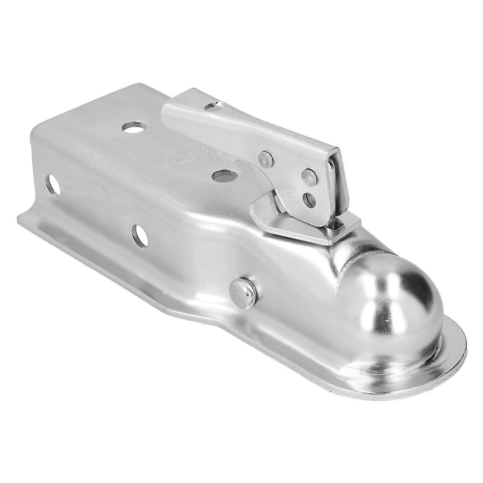 Adjustable Trailer Coupler 3in Channel Secure Coupling for 2in Hitch Ball 3500lbs Weight Capacity E2U111