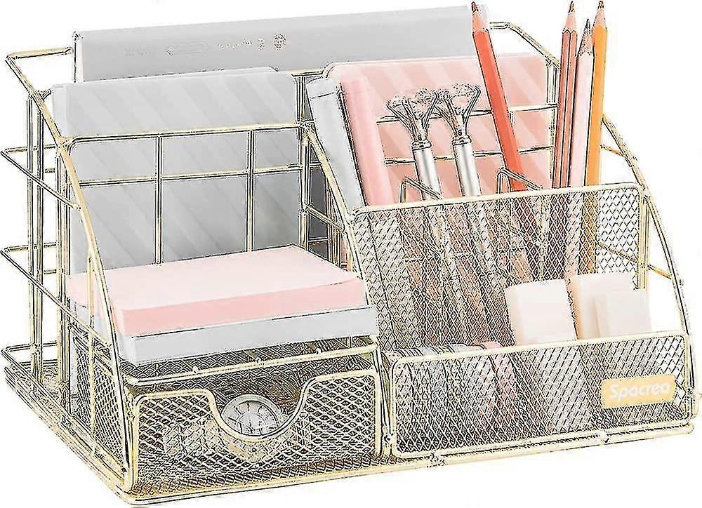 Desk Organizers And Accessories, Large, All In One Desk Organizer Pencil Holder With Drawer, Deskto