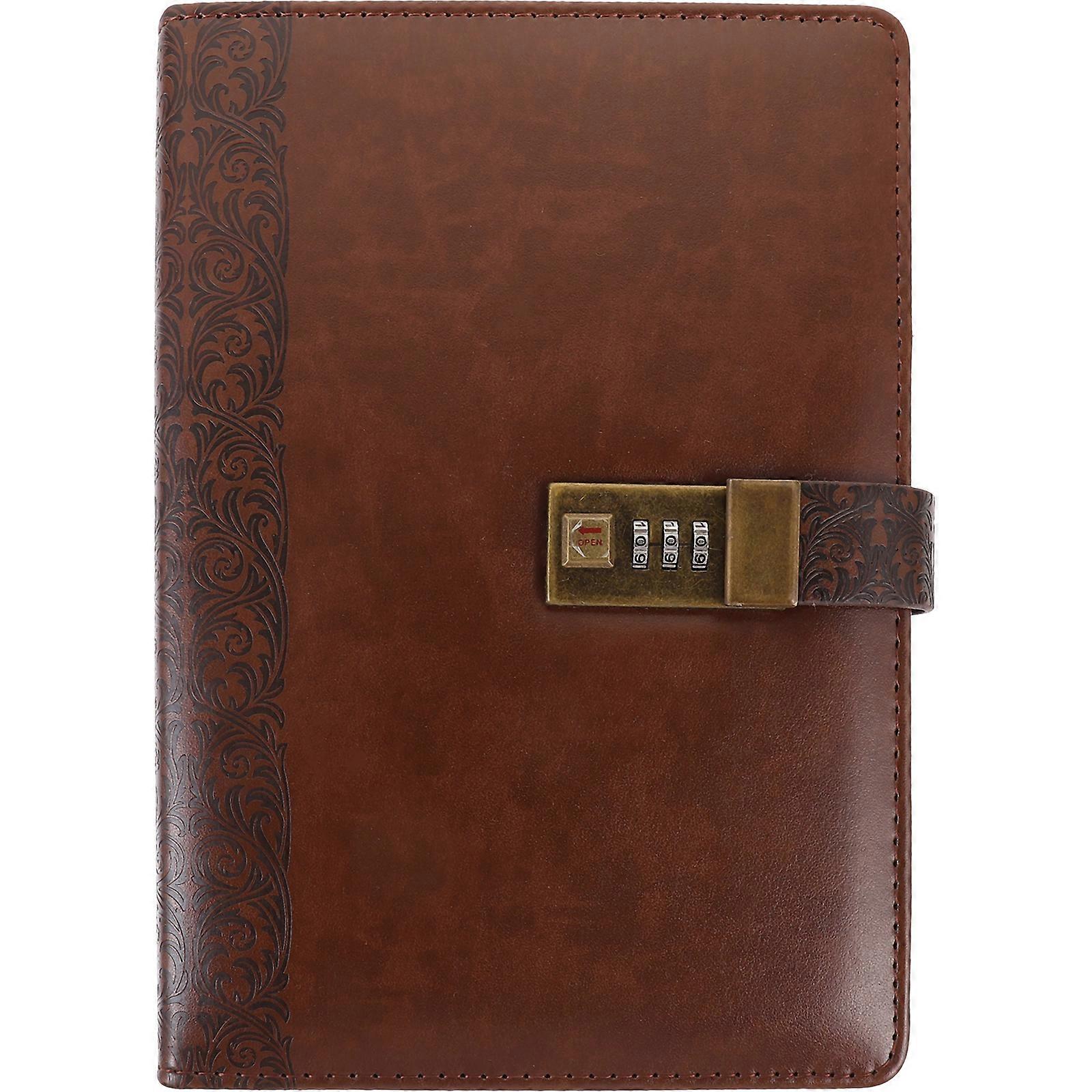 Decorative Planner Notepad Lock Design Travel Notepad Vintage Scrapbooking Notebook Office Notepad