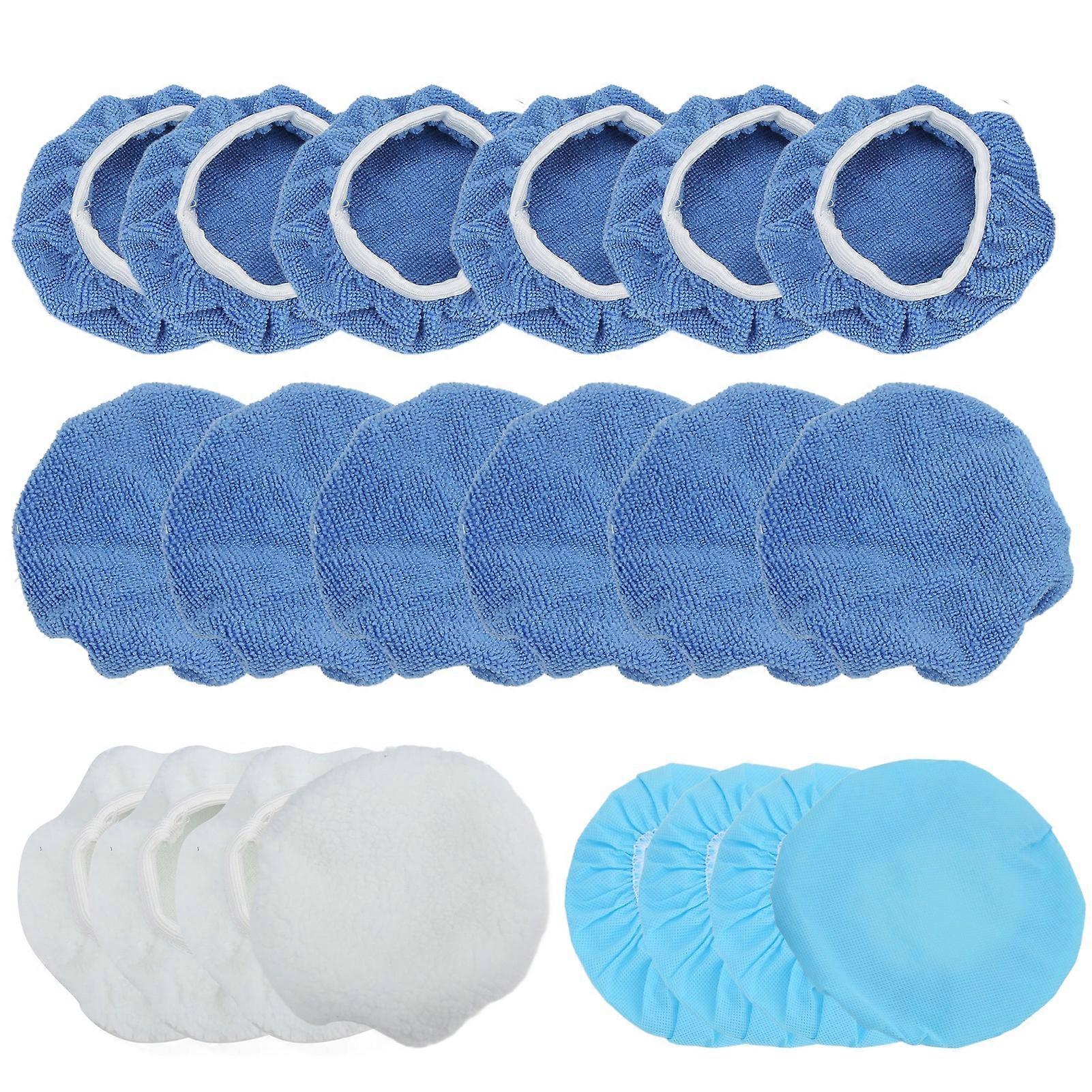 20 Stück 6 Zoll Auto-Polierpads Polieren Polieren Motorhaube Set Mikrofaser für Autos Motorräder Schiffe
