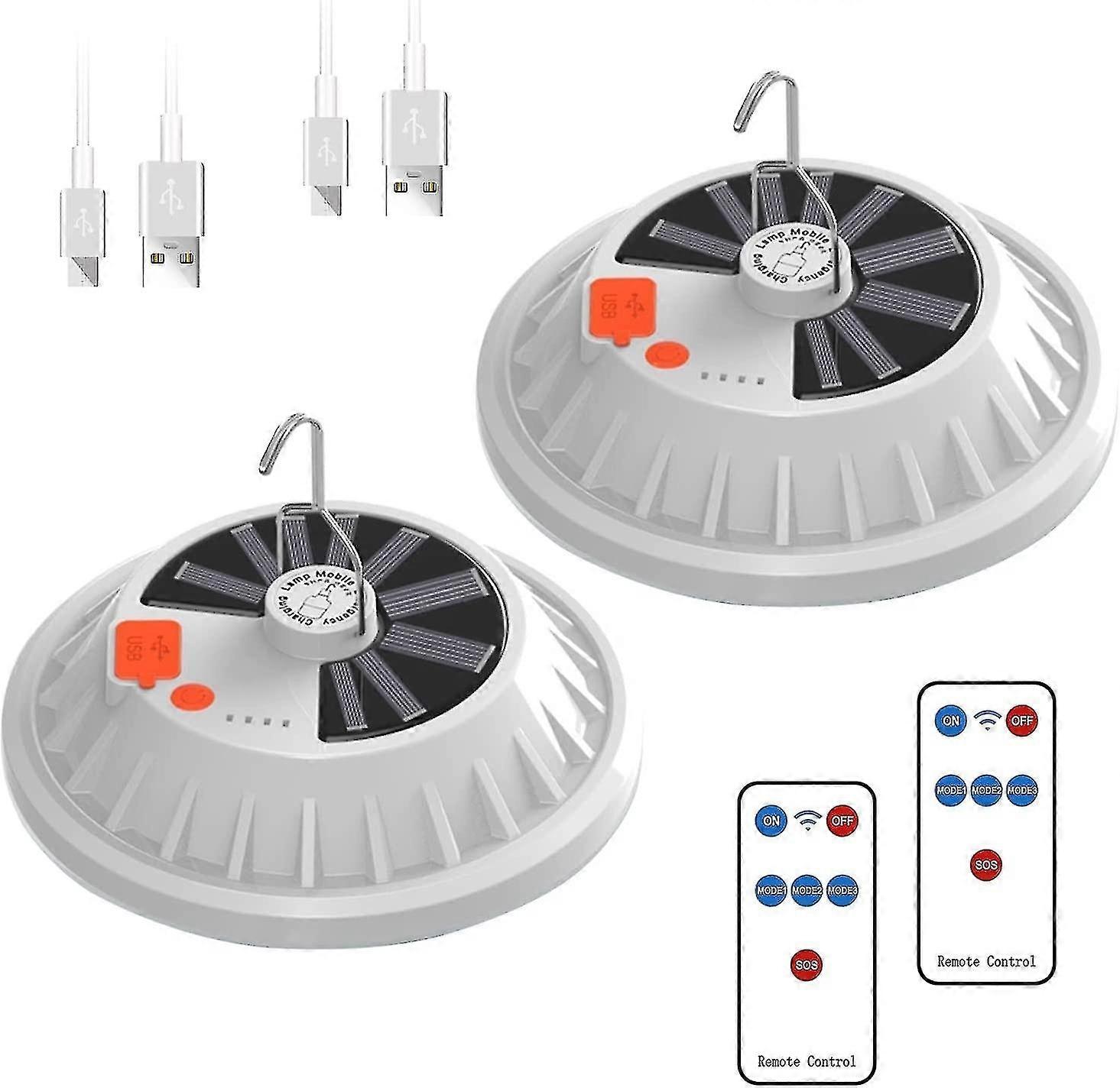 Solar Camping Light LED Portable Solar USB Rechargeable Flashlight