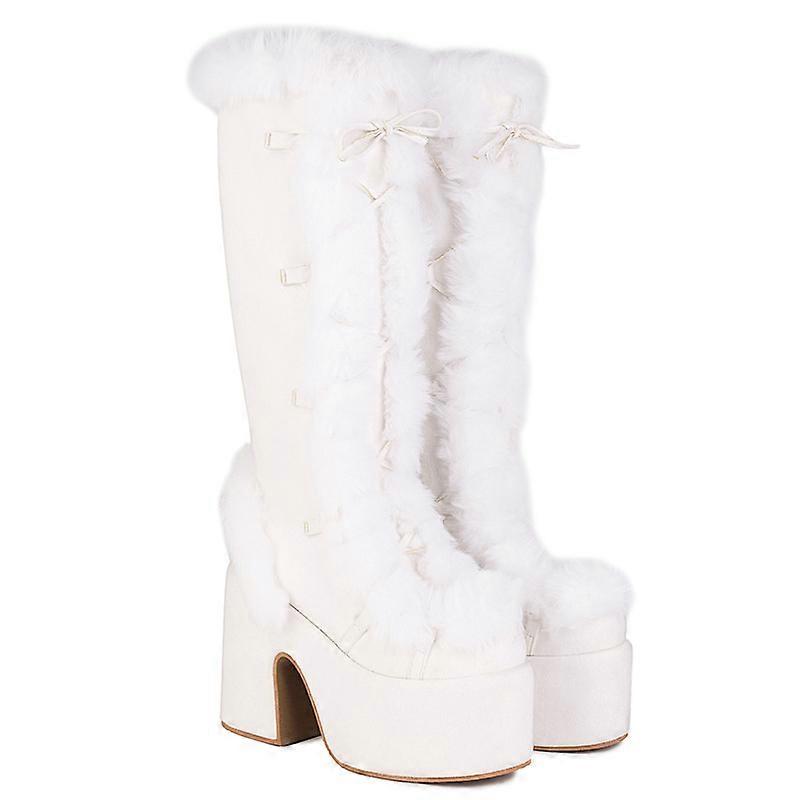 Winter Snow Boots Women's Over-the-Knee Boots Plus Size 40-46