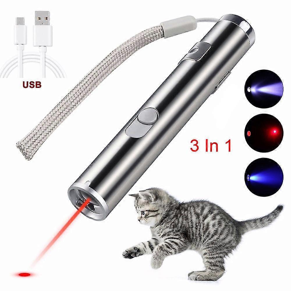 3 In 1 Red Pen Visible Beam Laserpointer Laster Pointer Pen Usb Rechargeable