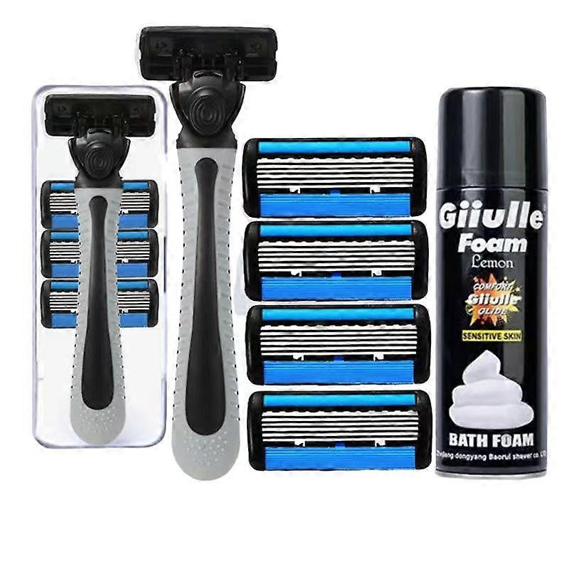 LetsShave Pace 6 Pro Men's Shaving Kit-Pace 6 Pro Blade With Trimmer, Premium Razor Handle, Razor Cap, Razor Holder, Shaving Foam