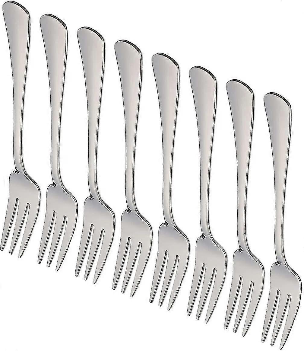 stainless steel fork cake fork fruit fork 8 piece set dessert fork salad fork