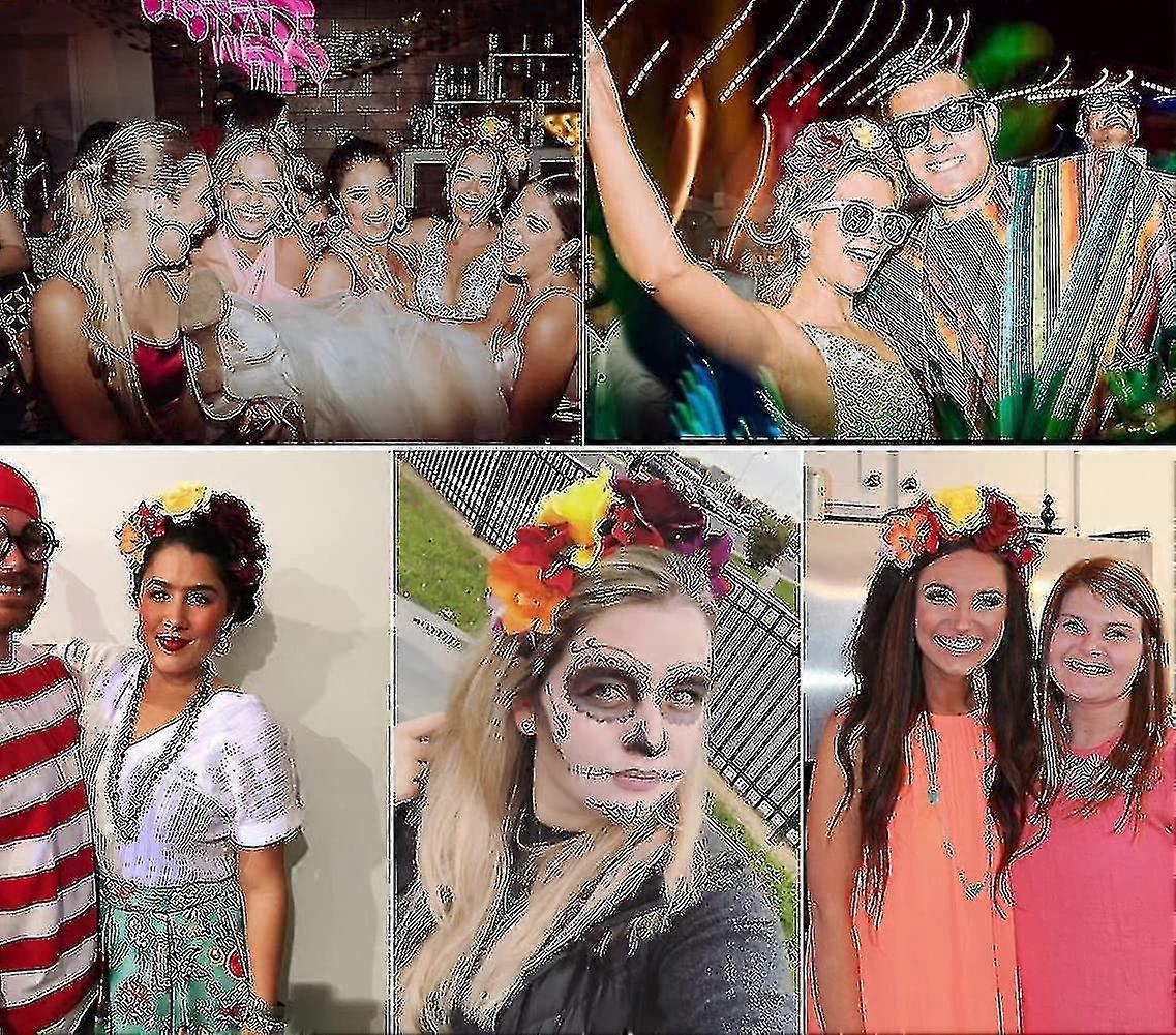 פרידה קאלו רוז פרח כתר ראש סרט ליל כל הקדושים מסיבת ערב תלבושות כיסוי ראש