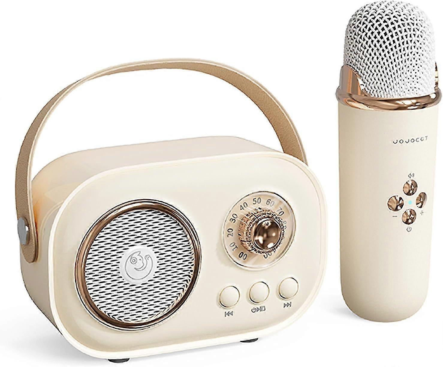 2 Kablosuz Mikrofonlu Mini Karaoke Makinesi, Taşınabilir Bluetooth Hoparlör Oyuncakları, Stereo Ses Gelişmiş Baslı Küçük Karaoke Makinesi