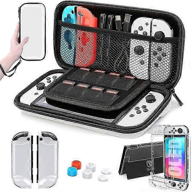 Nintendo switch oled model carrying case 9 in 1 accessories kit