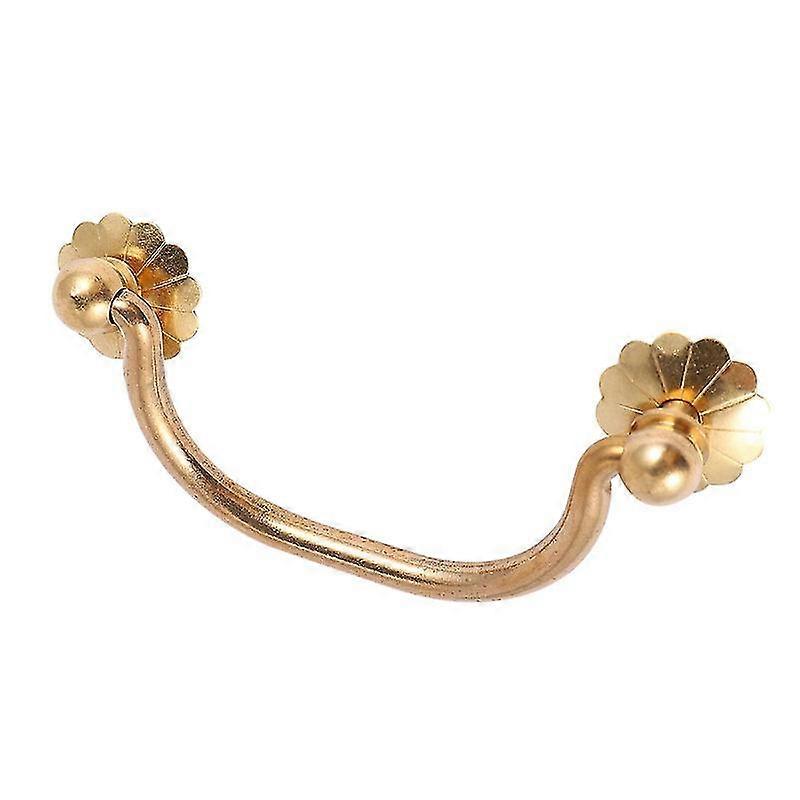 Vintage Horizontal Furniture Pulls Brass Drawer Knobs Wood Case Handle For Home (Brazen, 8cm)