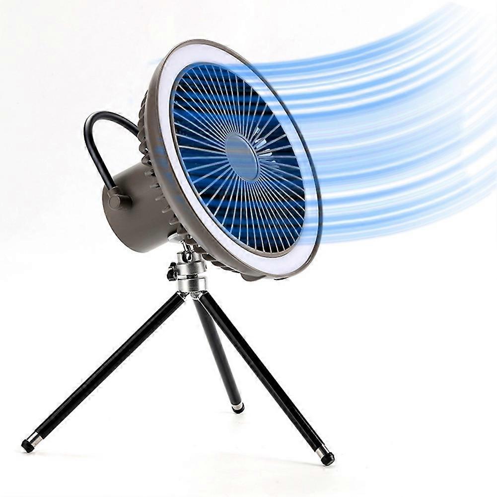 Outdoor Camping Fan Detachable Tripod 8000 MA Configuration Support Fans Durability 2-level Lighting 360 Rotatable Travel Fan