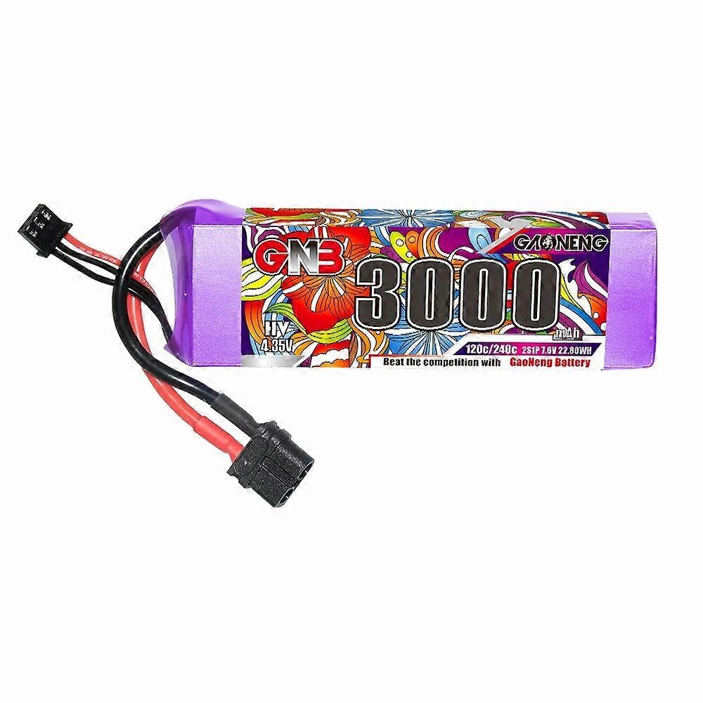 Gaoneng GNB 7.6V 3000mAh 120C 2S LiHV Lipo Battery XT60 / XT90 Plug for Helicopter RC FPV Racing Dro