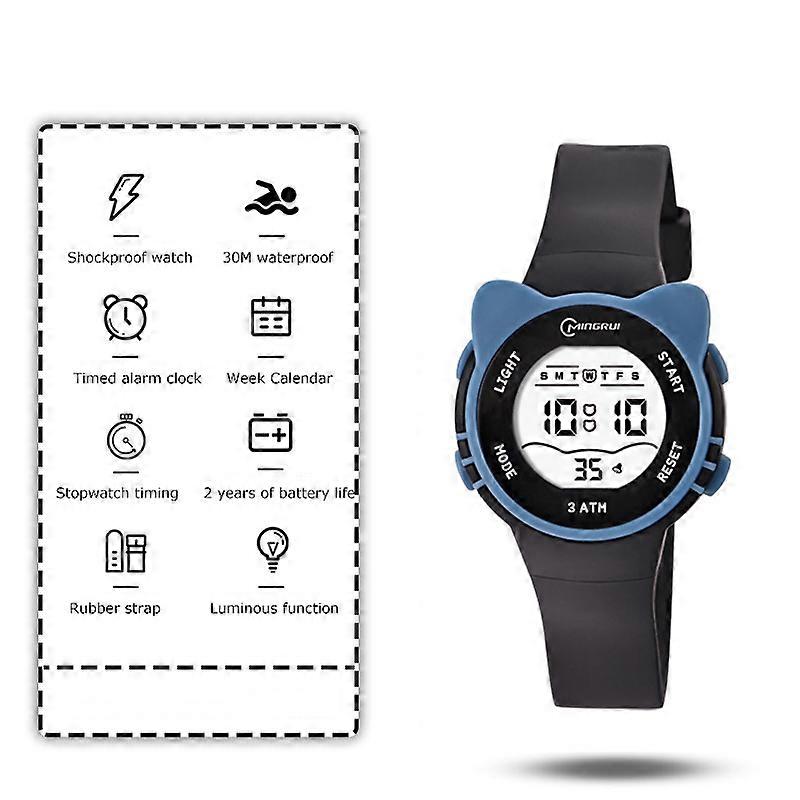 C16 Tytöt ja pojat Söpö miau tähti kellot Lapset Lasten yläaste Vedenpitävä herätyskello elektroninen kello