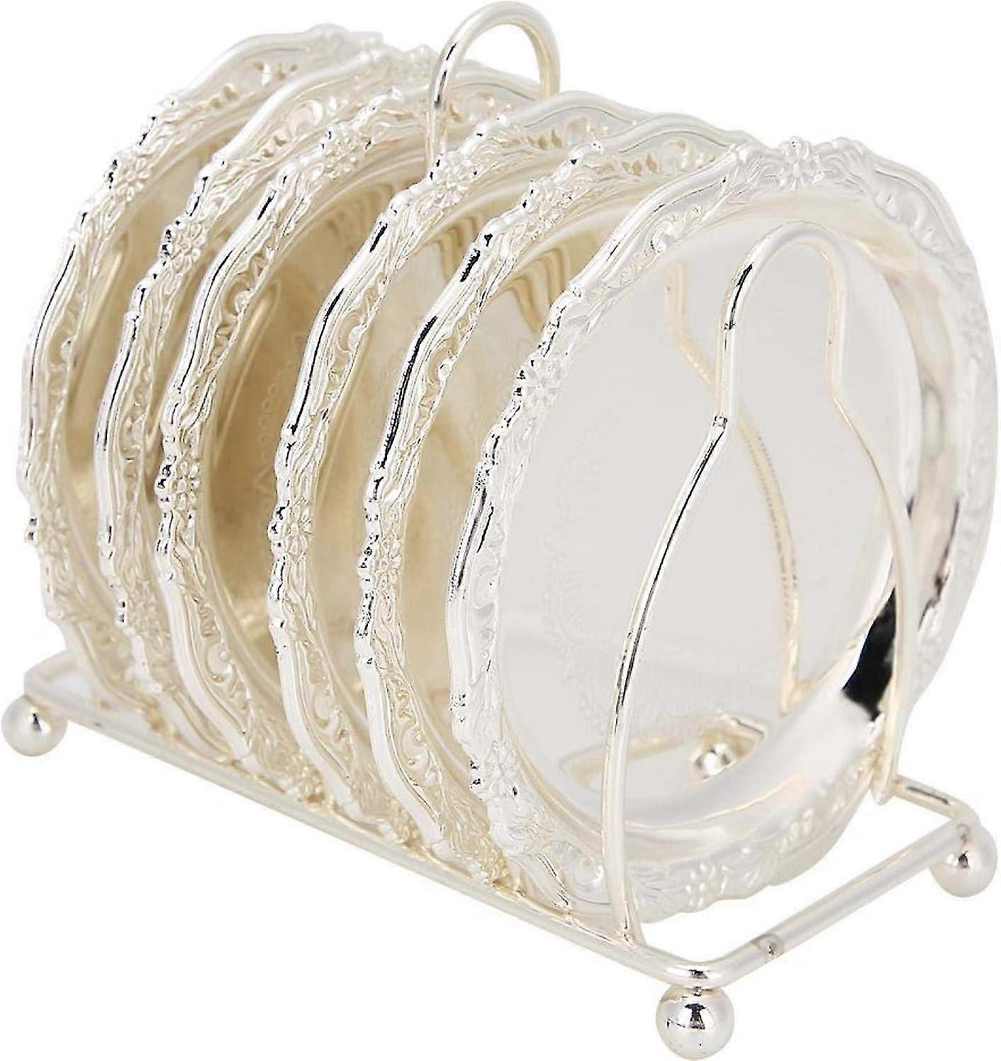 Coaster With Bracket 4 Inch Country Gold Coaster