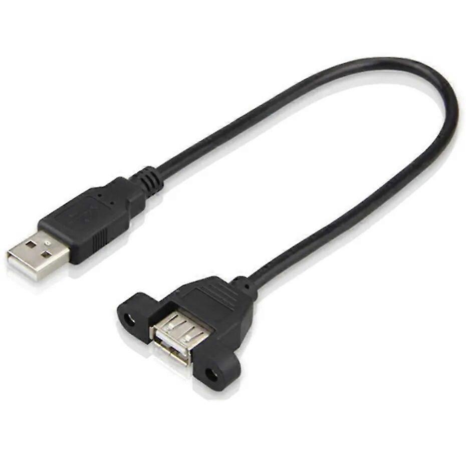USB 2.0 apa - anya hosszabbító kábel rögzíthető Különböző házak / szekrények / panelek USB hosszabbító csavaranyával az USB panel rögzítéséhez