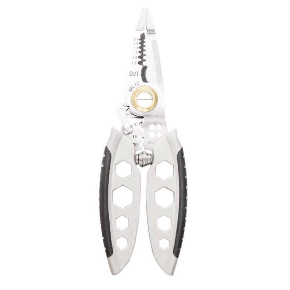 7-inch Multifunctional Wire Stripping Pliers, Electrician Special Tools For Wire Cutting, Pulling, Pressing, Winding Screwing