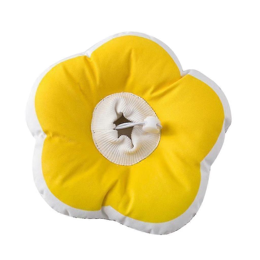 Confortable récupération col cou coton mignon fleur forme animaux de compagnie post-chirurgie -Ao