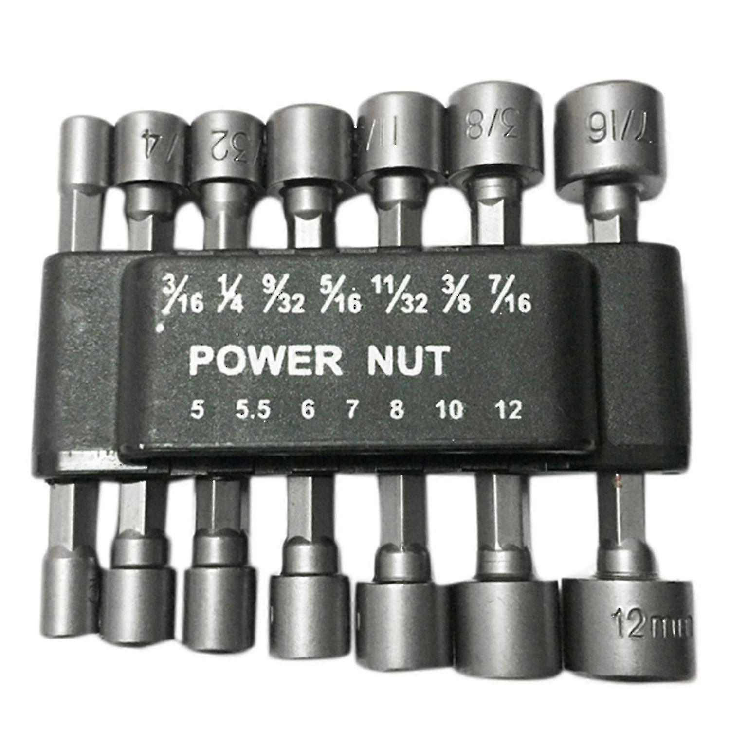 Compatible With14 Pcs Power Nut Driver Bit Set Without Magnetic 1/4 Inch Driver Hex