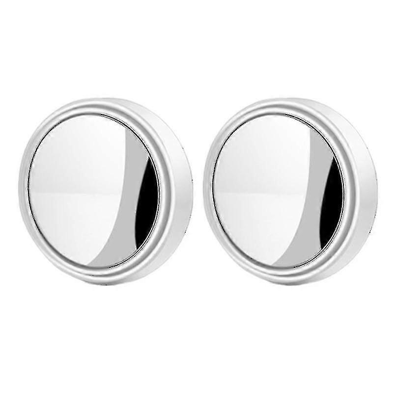 2pcs Blind Spot Mirror Auto 360 Wide Angle Lens Convex Rear Side View For Car T2